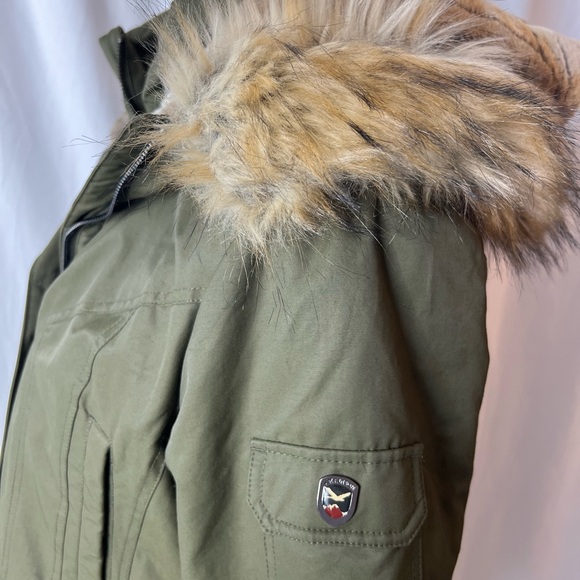 1 Madison Army Green Expedition Hooded Coat - EXCELLENT CONDITION - Large - Picture 2 of 10